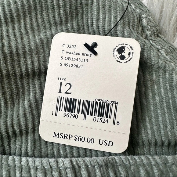 FREE PEOPLE Ray Corduroy Mini Skirt Size 12 NWT - Picture 7 of 7